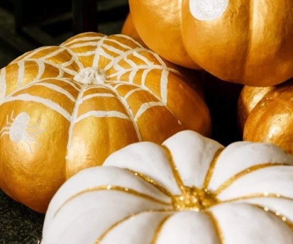 beautiful painted pumpkins white gold 600nw 795298237